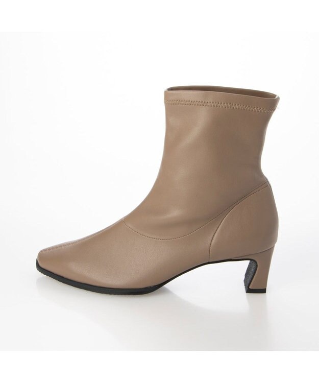 MODE ET JACOMO <carino>【レイン対応】フレアヒールストレッチブーツ オーク