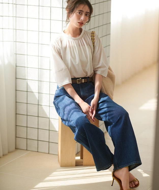 23区 【滝沢眞規子さん着用/VERY掲載】メタルループ ベルト ベージュ系