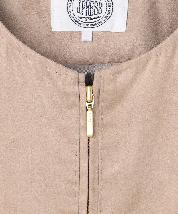 J.PRESS LADIES ライトマイクロスエード ブルゾン ベージュ系