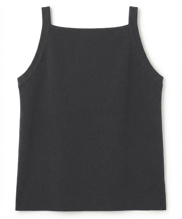 UNFILO [新色追加/WEB限定カラー]スゴ機能美ニット スクエア キャミソール [NEW]チャコール