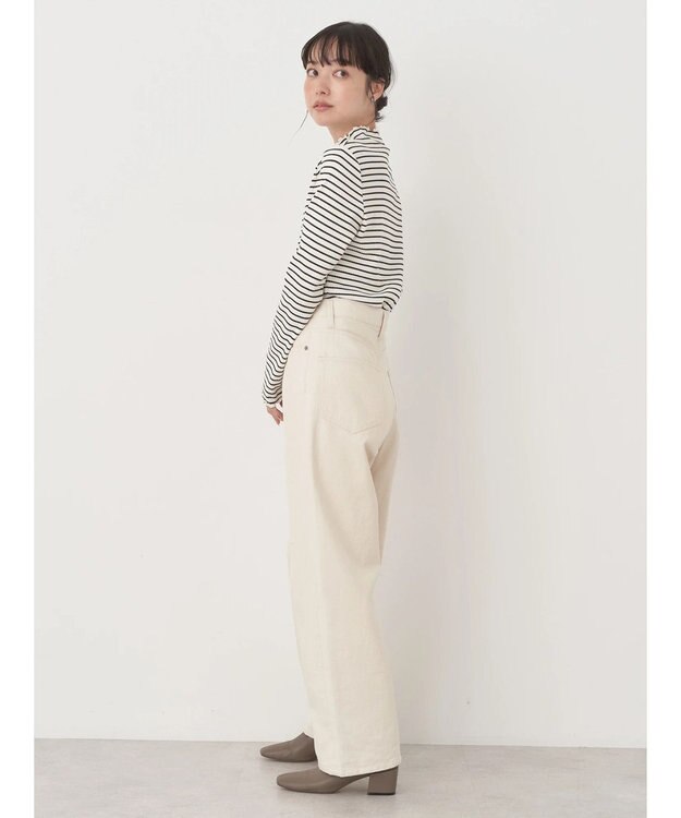 earth music&ecology チェーンリブハイネックプルオーバー Border