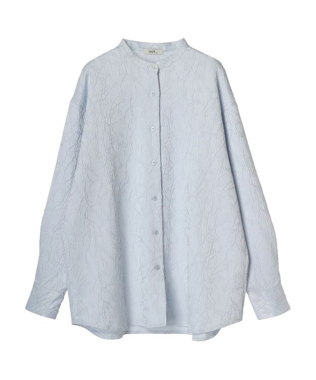 earth music&ecology フラワージャガードシャツ Sax