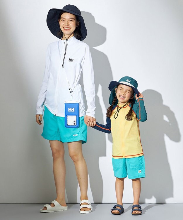 HELLY HANSEN ロングスリーブフルジップラッシュガード クリアホワイト