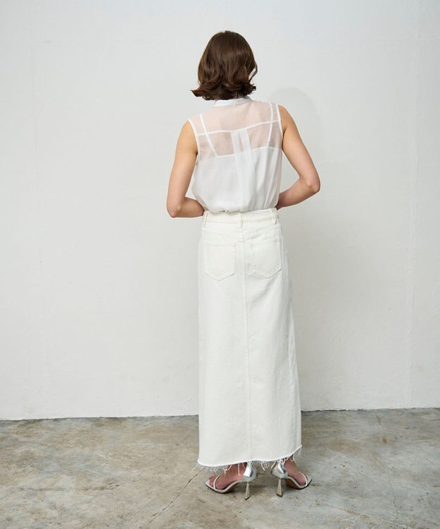 GRACE CONTINENTAL シアーボウタイノースリーブ ホワイト