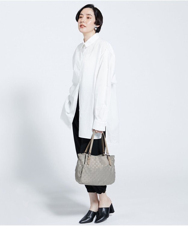 Y'SACCS 【Y’SACCS vous et】ドットジャカード マルチウェイトート Sサイズ グレージュ