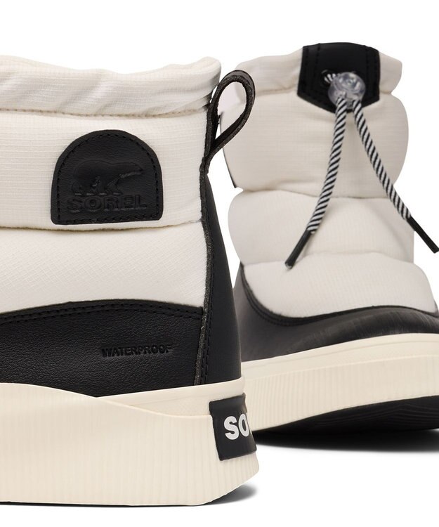 SOREL SOREL/ アウトアンドアバウト4 パフィーウォータープルーフ /ソレル Sea Salt, Black