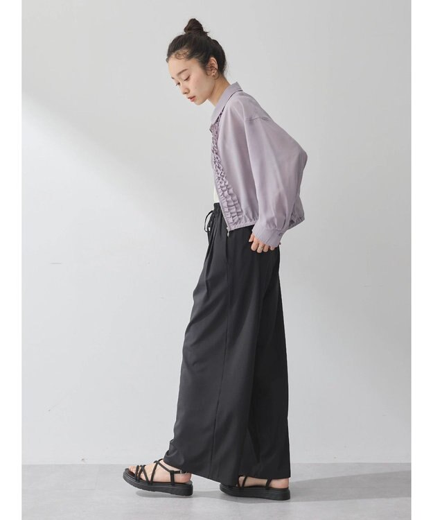 earth music&ecology フリルシャツ Lavender