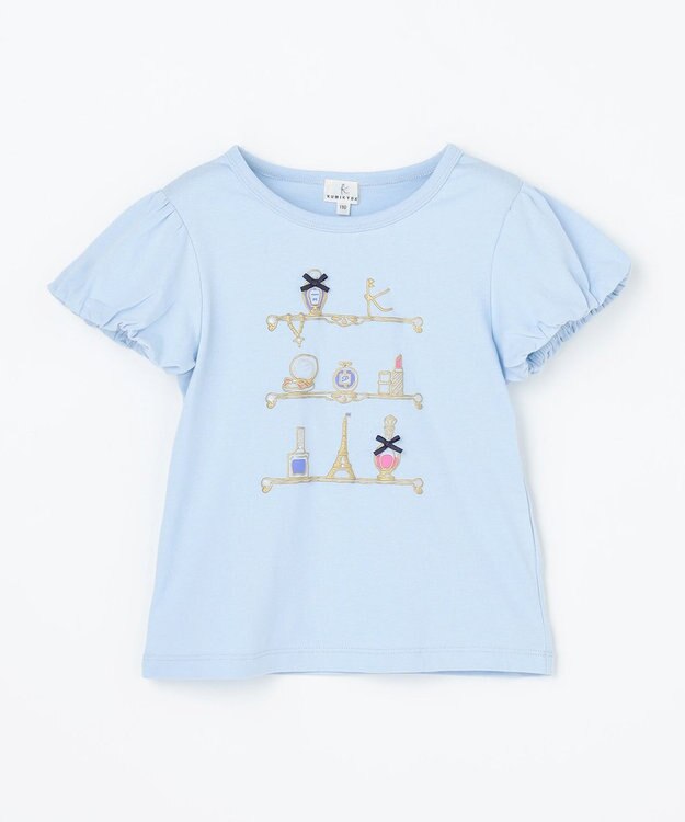 組曲 KIDS 【110-140㎝】 コスメティックTシャツ サックスブルー