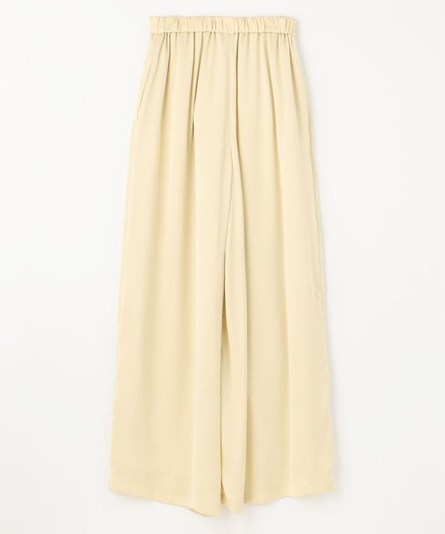 NAVE 【Nave・洗える/ウエストゴム】ヴィンテージサテン ワイドパンツ ライトイエロー系