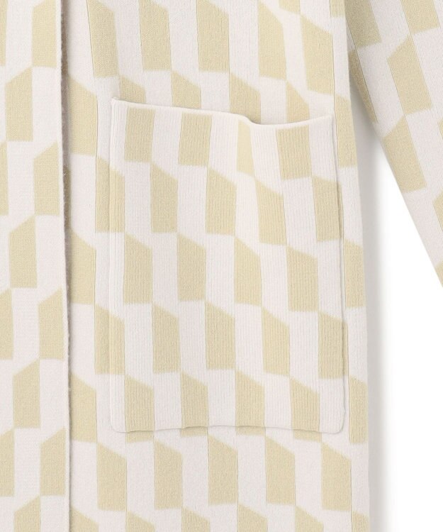 JOSEPH アルコーブ　インターシャ　ニットコート Pale Olive/Ivory