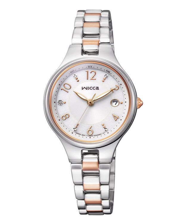 CITIZEN 【少し大きめ28mm】抜け感と透明感のあるソーラーテック電波時計 シルバー