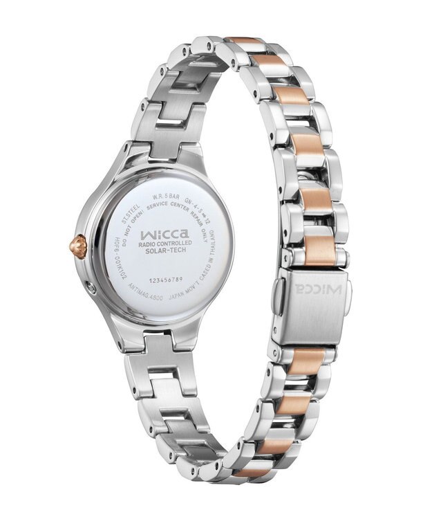 CITIZEN 【少し大きめ28mm】抜け感と透明感のあるソーラーテック電波時計 シルバー