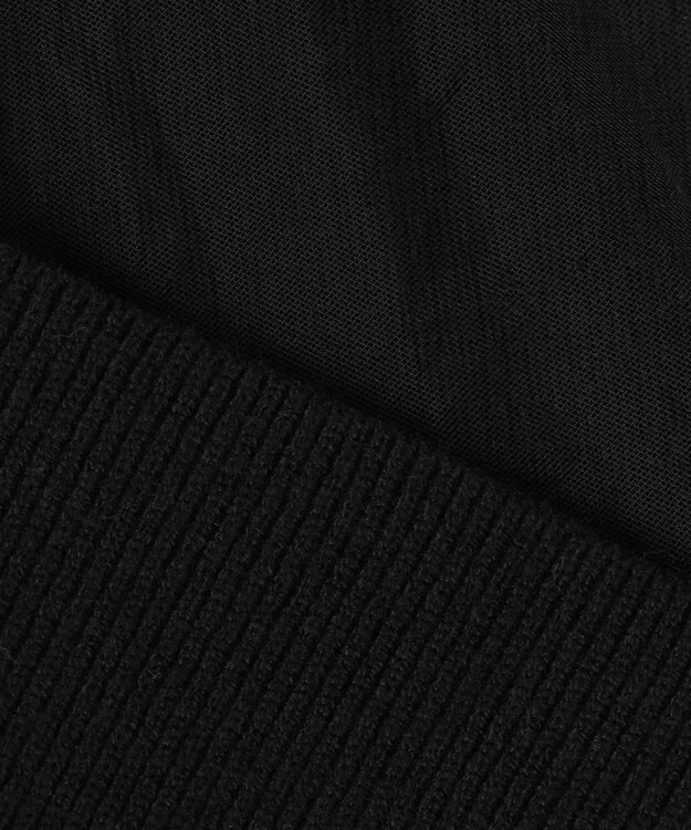 ANY SIS S 【洗える】ビスチェ風チュールコンビ ニット ブラック