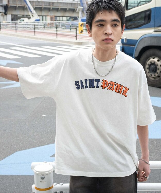 WEGO 【ユニセックス着用ITEM】アクセ付きグラフィックT（SS） ホワイト