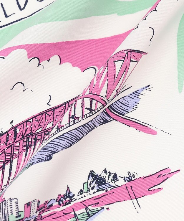 GRACE CONTINENTAL スーヴェニールプリントスカーフ マルチ