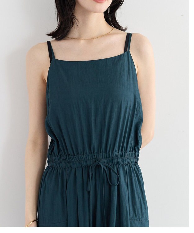 YECCA VECCA 【UVカット/遮熱/接触冷感】COOLカーゴキャミワンピース Blue Green