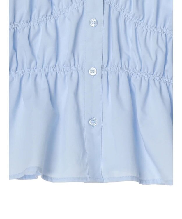 earth music&ecology ビスチェライクシャーリングシャツ Light Blue