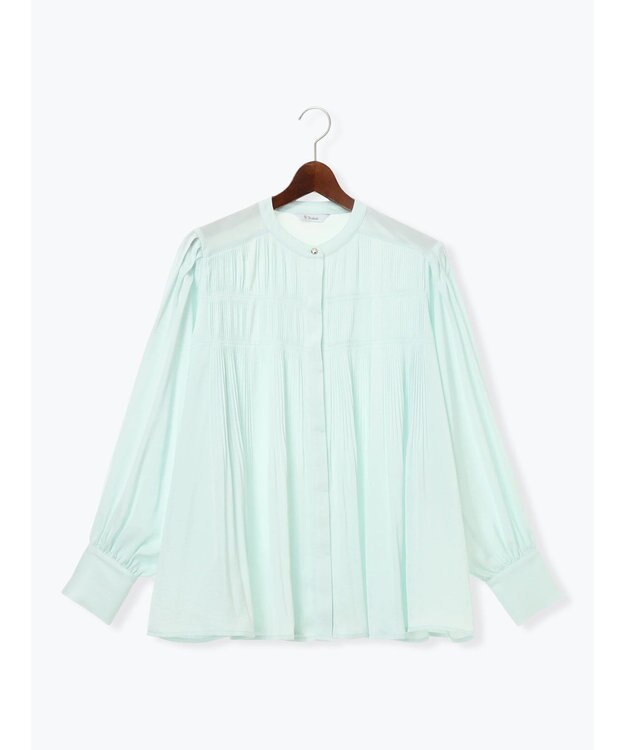 Te chichi プリーツサテンブラウス ミント