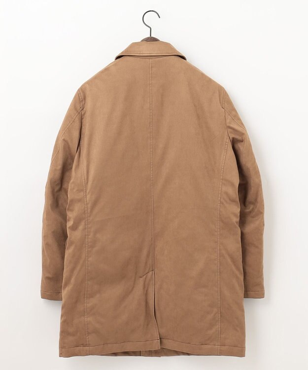 JOSEPH ABBOUD 【キルトレスダウン】ナチュラルダイスウェード ダウンコート キャメル系