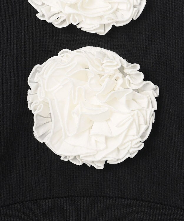 組曲 S 【組曲×setsuko sagittaire】ボンボンフラワー ニット ブラック系