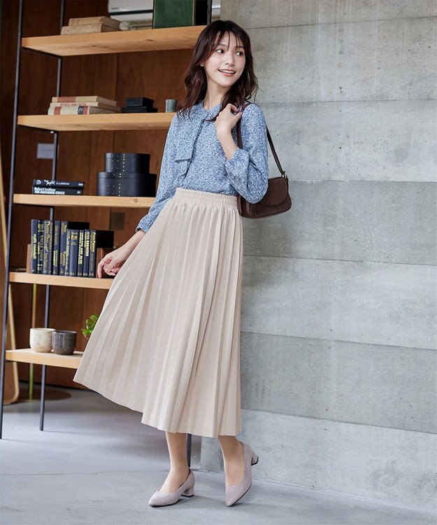 新色追加】スエードポンチプリーツスカート / Tiaclasse