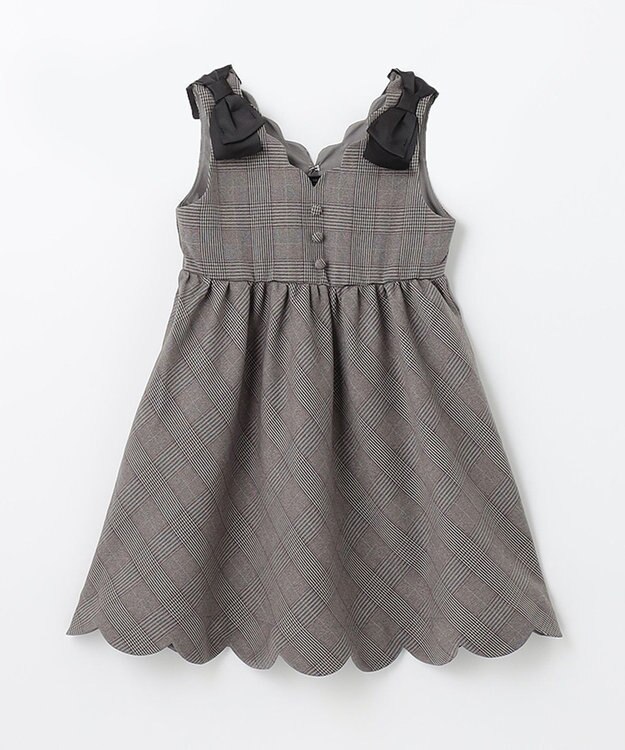 ANY KIDS チェックジャンパースカート チャコールチェック