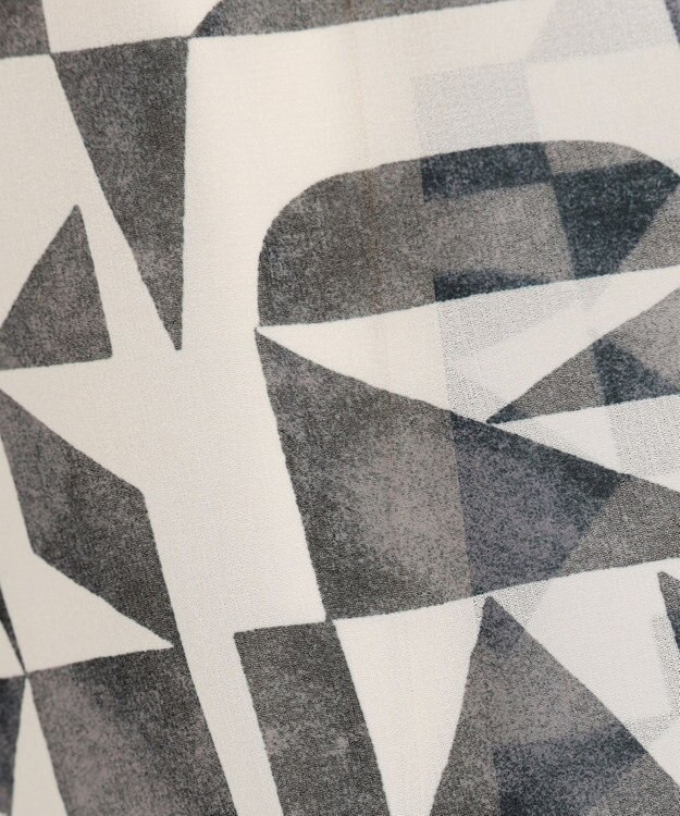 23区 S 【洗える】Ratti ウォールプリント フレアスカート モノトーンプリント