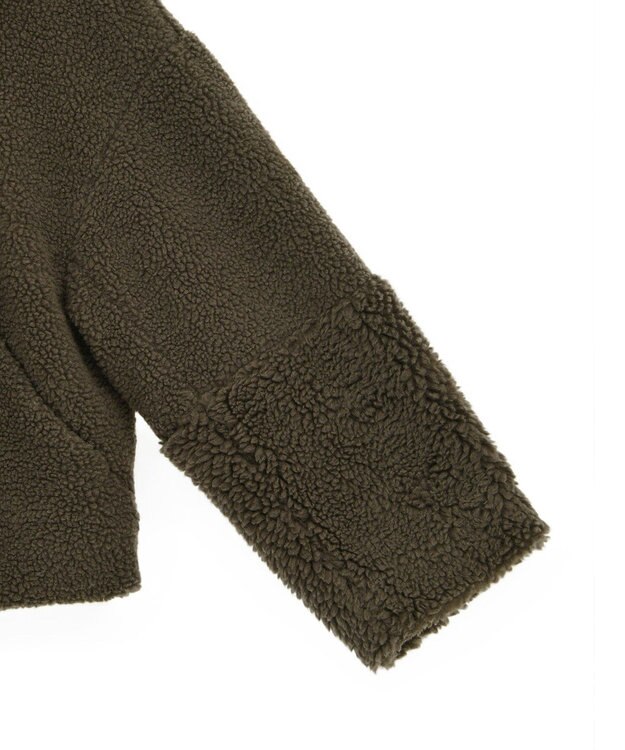 AMERICAN HOLIC 衿付きボアブルゾン Gray Beige