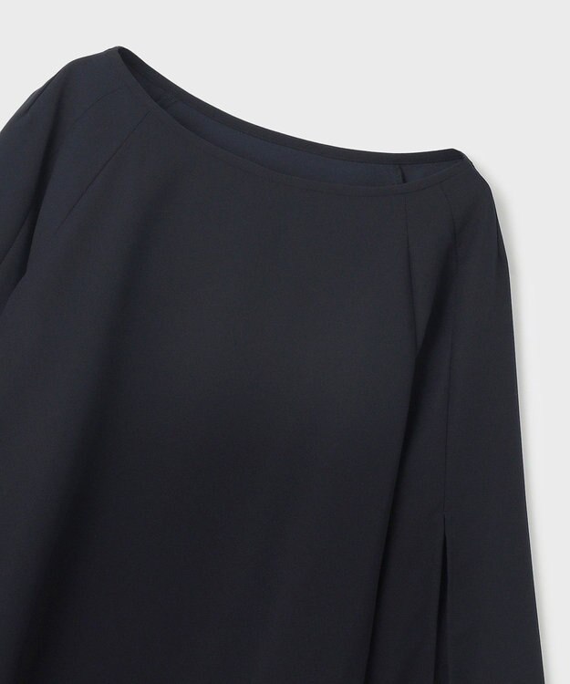 GRACE CONTINENTAL スリットスリーブトップ ネイビー