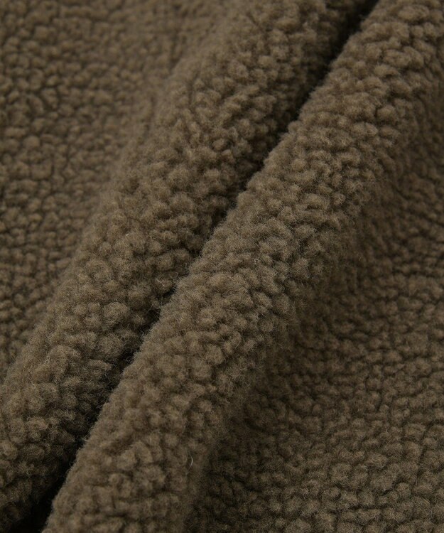 AMERICAN HOLIC 衿付きボアブルゾン Gray Beige