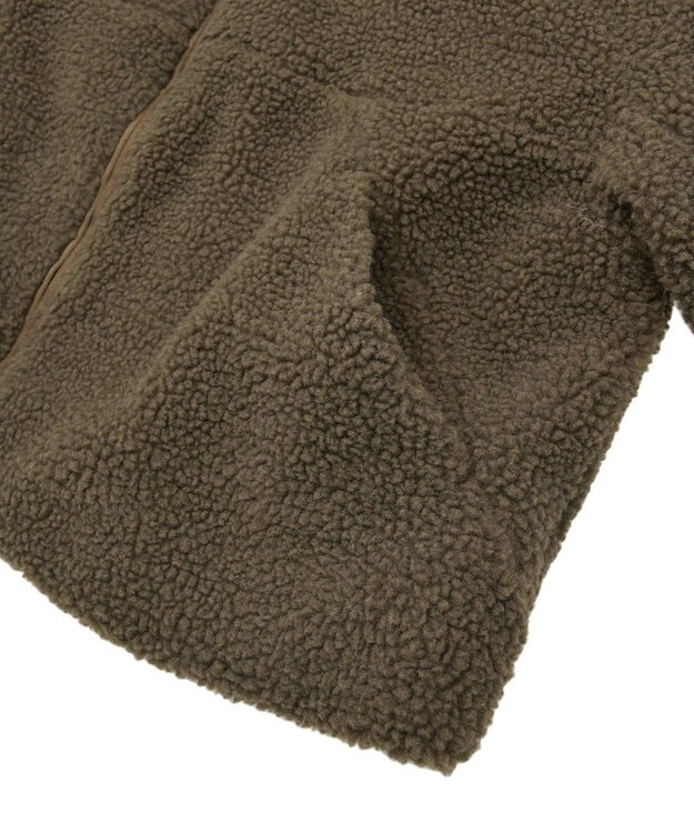 AMERICAN HOLIC 衿付きボアブルゾン Gray Beige