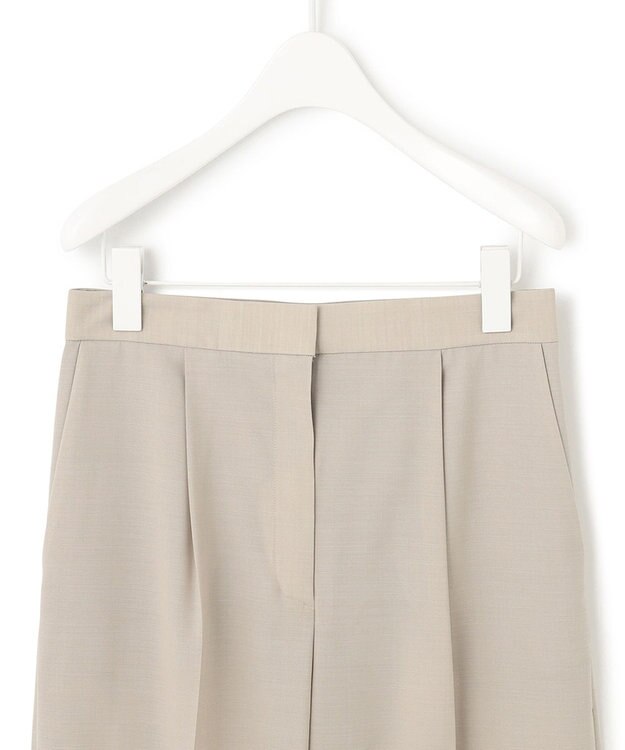 ICB 【洗える】 サマーウールトロ ストレートパンツ ライトオリーブ系