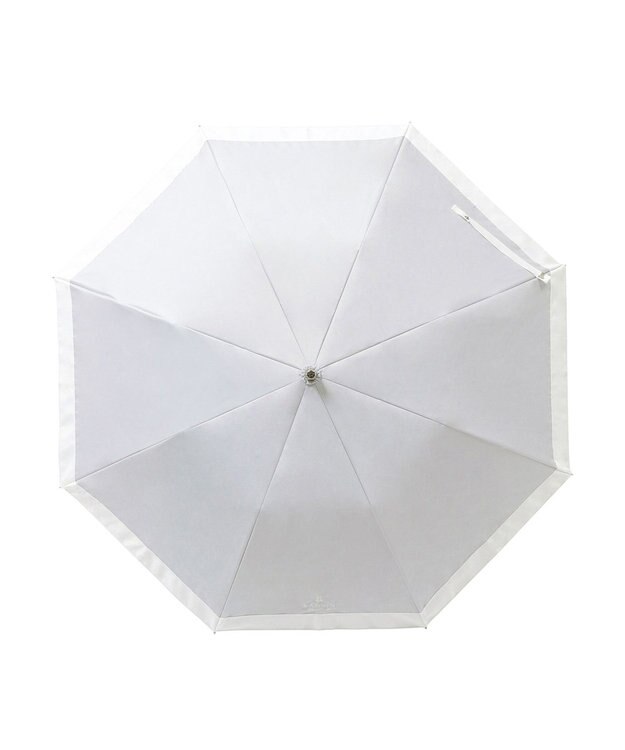 MOONBAT 【晴雨兼用日傘】ランバン コレクション（LANVIN COLLECTION）折りたたみ日傘 グログランリボン グレー