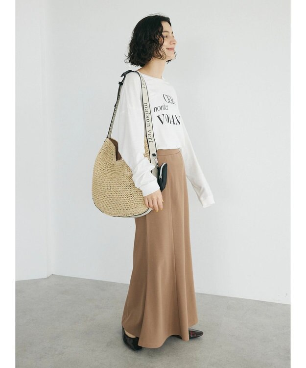 CRAFT STANDARD BOUTIQUE カットジョーゼットスカート Mocha