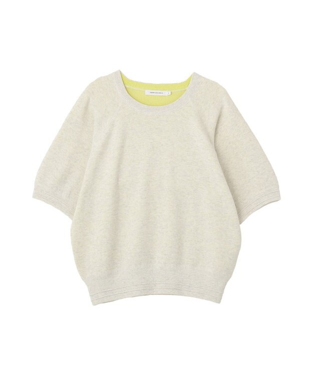 AMERICAN HOLIC バイカラースウェットライクニット Gray Mixture