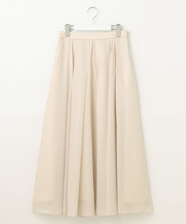 自由区 【洗える・XSサイズあり】シアーシャイニー スカート ベージュ系