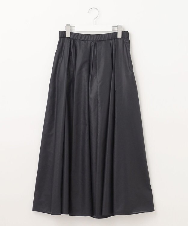 自由区 【洗える・XSサイズあり】シアーシャイニー スカート ネイビー系