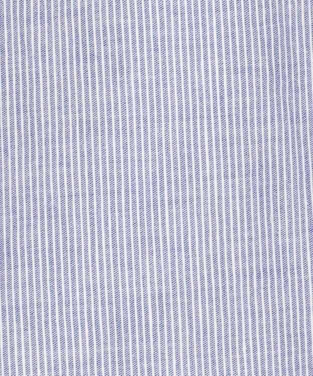 JOSEPH ABBOUD 【サスティナブル・７分袖】コットンリヨセルリネンコードストライプ シャツ ブルー系1