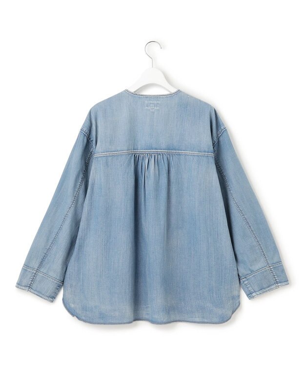 J.PRESS YORK STREET 【WOMEN】ダンガリーデニム ブラウス ダルブルー系