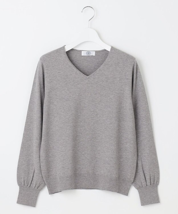 J.PRESS LADIES 【ご好評につき新色追加！・WEB限定カラーあり・洗える】PRINCE Vネック ニット トップグレー系
