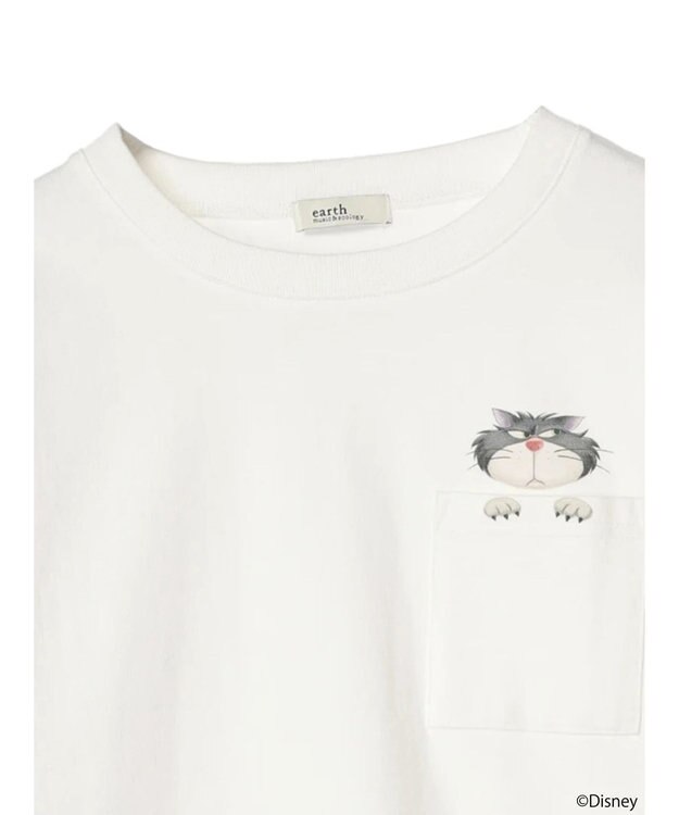 earth music&ecology Ｄｉｓｎｅｙ／覗きルシファーポケットロンＴ White
