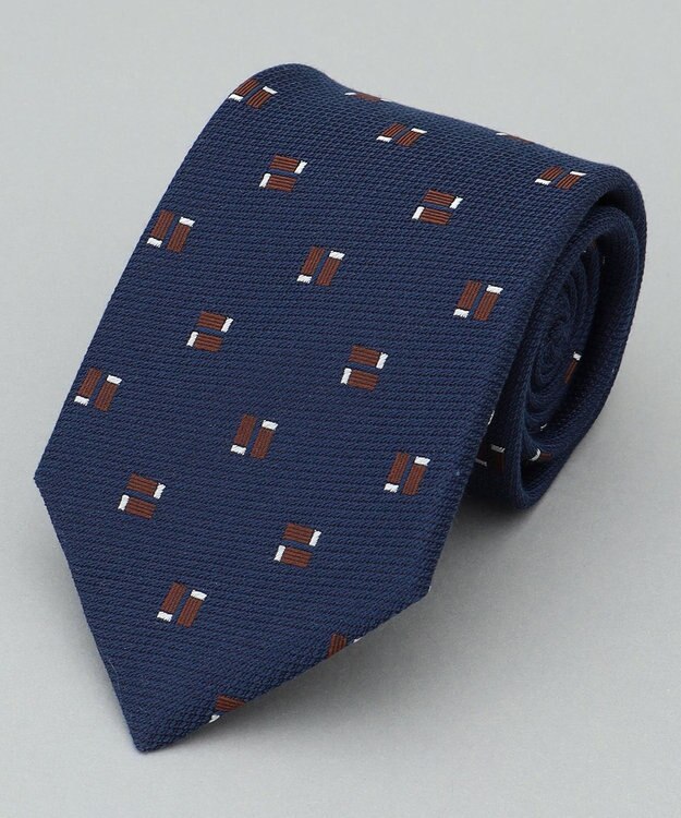 GOTAIRIKU 日本縫製/オリジナル柄【Fermo Fossati】ネクタイ_小紋柄 ネイビー系8