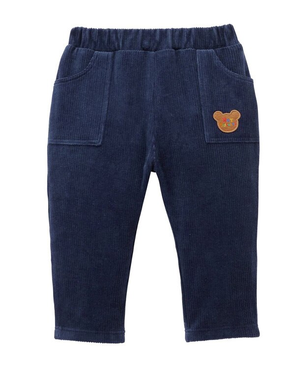 MIKI HOUSE HOT BISCUITS 【80-120cm】 ストレッチニット コーデュロイパンツ 紺