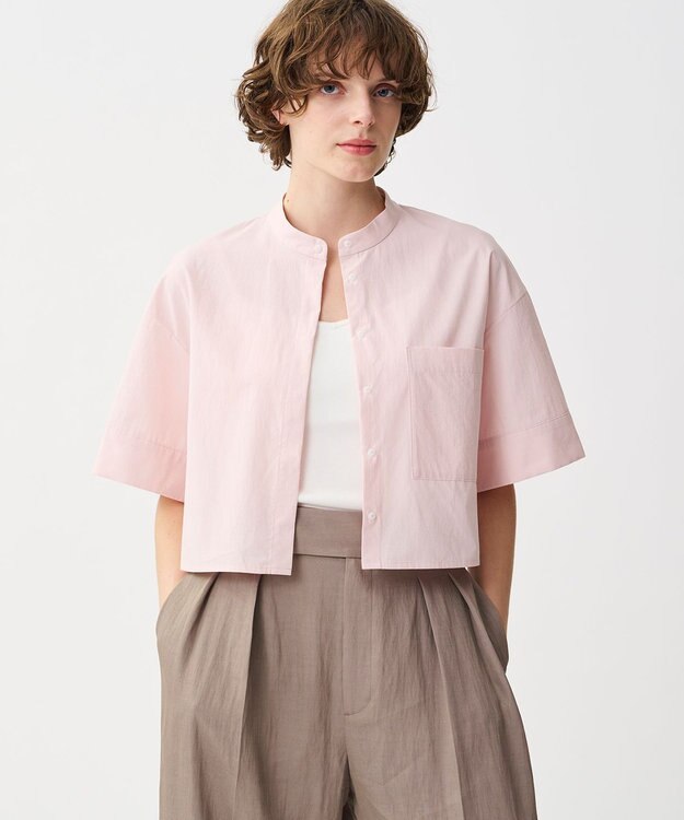 uncrave カラータイプライター ショートシャツ ピンク