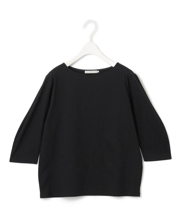 ICB 【接触冷感・UVケア・洗える】 コンフォートプレーティング クレセントスリーブカットソー ブラック系