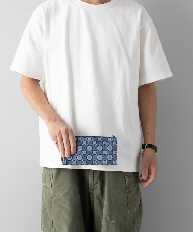 MIYABIYA La quoh with kirakaracho 南蛮七宝アルチザンレザー L字ファスナー財布 瑠璃紺（ネイビー）