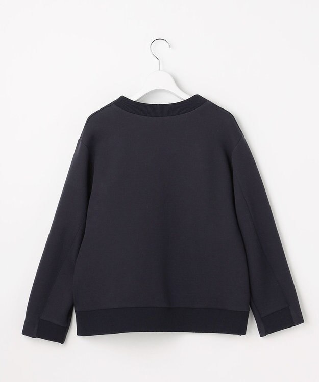 J.PRESS LADIES L ダンボールジャージー ブルゾン ネイビー系