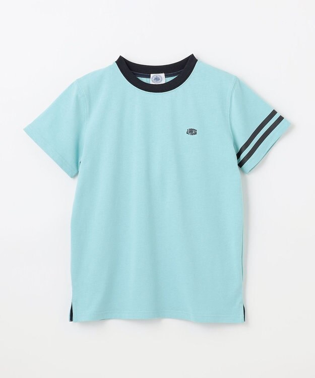 J.PRESS KIDS 【140-170㎝】バックプリントＴシャツ ライトグリーン系