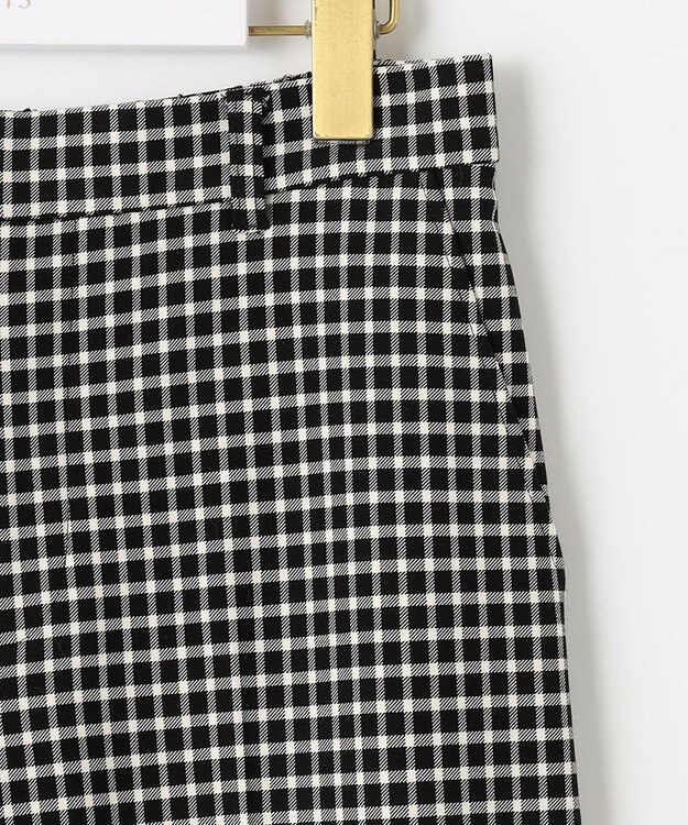 ANY SIS 【保温性あり/洗える】サーモ 2WAYストレッチ ワイドパンツ モノトーンチェック