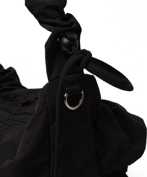 WEGO フリルドロストギャザーショルダー ブラック